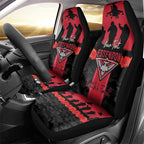 Personalised Essendon Football ANZAC Day Car Seat Cover Bombers Poppy Lest We Forget