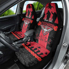 Personalised Essendon Football ANZAC Day Car Seat Cover Bombers Poppy Lest We Forget