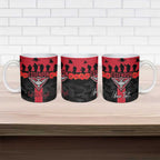 Personalised Essendon Football ANZAC Day Ceramic Mug Bombers Poppy Lest We Forget