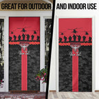 Personalised Essendon Football ANZAC Day Door Cover Bombers Poppy Lest We Forget