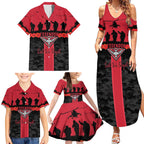 Personalised Essendon Football ANZAC Day Family Matching Summer Maxi Dress and Hawaiian Shirt Bombers Poppy Lest We Forget