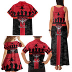 Personalised Essendon Football ANZAC Day Family Matching Tank Maxi Dress and Hawaiian Shirt Bombers Poppy Lest We Forget