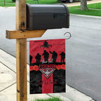Personalised Essendon Football ANZAC Day Garden Flag Bombers Poppy Lest We Forget
