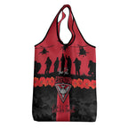 Personalised Essendon Football ANZAC Day Grocery Bag Bombers Poppy Lest We Forget