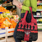 Personalised Essendon Football ANZAC Day Grocery Bag Bombers Poppy Lest We Forget