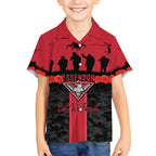 Personalised Essendon Football ANZAC Day Hawaiian Shirt Bombers Poppy Lest We Forget