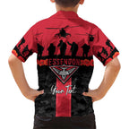 Personalised Essendon Football ANZAC Day Kid Hawaiian Shirt Bombers Poppy Lest We Forget