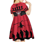 Personalised Essendon Football ANZAC Day Kid Short Sleeve Dress Bombers Poppy Lest We Forget