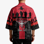 Personalised Essendon Football ANZAC Day Kimono Bombers Poppy Lest We Forget