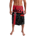 Personalised Essendon Football ANZAC Day Lavalava Bombers Poppy Lest We Forget