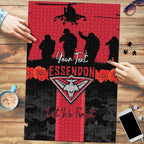 Personalised Essendon Football ANZAC Day Puzzle Bombers Poppy Lest We Forget
