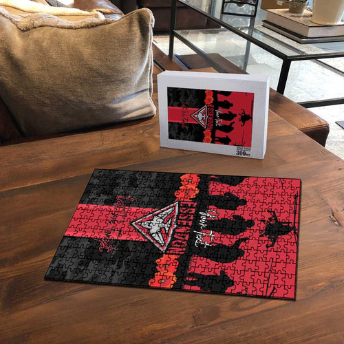 Personalised Essendon Football ANZAC Day Puzzle Bombers Poppy Lest We Forget