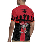 Personalised Essendon Football ANZAC Day Rugby Jersey Bombers Poppy Lest We Forget