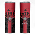 Personalised Essendon Football ANZAC Day Skinny Tumbler Bombers Poppy Lest We Forget