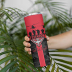 Personalised Essendon Football ANZAC Day Skinny Tumbler Bombers Poppy Lest We Forget