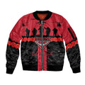 Personalised Essendon Football ANZAC Day Sleeve Zip Bomber Jacket Bombers Poppy Lest We Forget