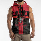 Personalised Essendon Football ANZAC Day Sleeveless Zip Hoodie Bombers Poppy Lest We Forget
