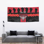 Personalised Essendon Football ANZAC Day Tapestry Bombers Poppy Lest We Forget