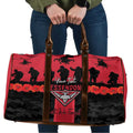 Personalised Essendon Football ANZAC Day Travel Bag Bombers Poppy Lest We Forget