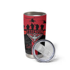 Personalised Essendon Football ANZAC Day Tumbler Cup Bombers Poppy Lest We Forget