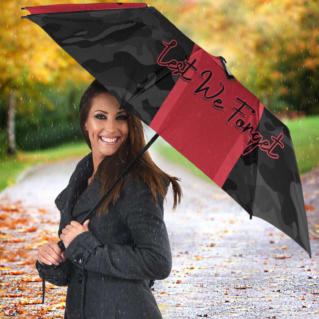 Personalised Essendon Football ANZAC Day Umbrella Bombers Poppy Lest We Forget