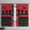 Personalised Essendon Football ANZAC Day Window Curtain Bombers Poppy Lest We Forget