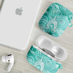 50 Years Deadly NAIDOC Week 2026 Personalised AirPods Case Dhari Cyan Indigenous Art