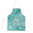 50 Years Deadly NAIDOC Week 2026 Personalised Apron Dhari Cyan Indigenous Art