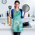50 Years Deadly NAIDOC Week 2026 Personalised Apron Dhari Cyan Indigenous Art