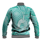 50 Years Deadly NAIDOC Week 2026 Personalised Baseball Jacket Dhari Cyan Indigenous Art