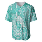 50 Years Deadly NAIDOC Week 2026 Personalised Baseball Jersey Dhari Cyan Indigenous Art