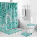 50 Years Deadly NAIDOC Week 2026 Personalised Bathroom Set Dhari Cyan Indigenous Art