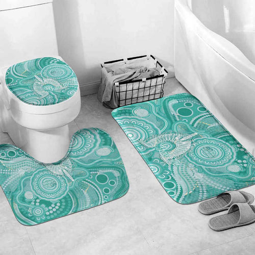 50 Years Deadly NAIDOC Week 2026 Personalised Bathroom Set Dhari Cyan Indigenous Art
