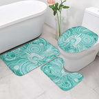 50 Years Deadly NAIDOC Week 2026 Personalised Bathroom Set Dhari Cyan Indigenous Art