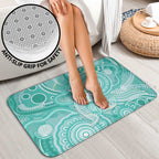 50 Years Deadly NAIDOC Week 2026 Personalised Bathroom Set Dhari Cyan Indigenous Art