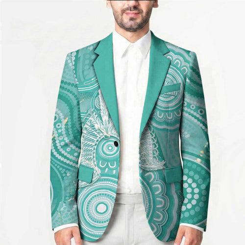 50 Years Deadly NAIDOC Week 2026 Personalised Blazer Dhari Cyan Indigenous Art
