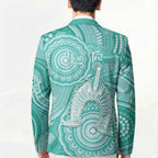 50 Years Deadly NAIDOC Week 2026 Personalised Blazer Dhari Cyan Indigenous Art