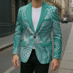 50 Years Deadly NAIDOC Week 2026 Personalised Blazer Dhari Cyan Indigenous Art