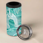 50 Years Deadly NAIDOC Week 2026 Personalised 4 in 1 Can Cooler Tumbler Dhari Cyan Indigenous Art