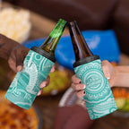 50 Years Deadly NAIDOC Week 2026 Personalised 4 in 1 Can Cooler Tumbler Dhari Cyan Indigenous Art