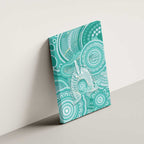 50 Years Deadly NAIDOC Week 2026 Personalised Canvas Wall Art Dhari Cyan Indigenous Art