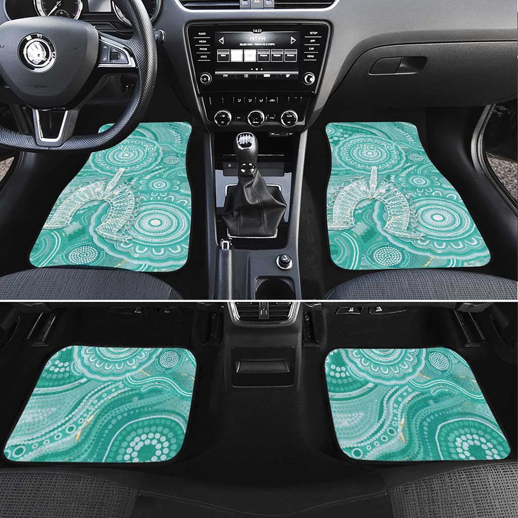 50 Years Deadly NAIDOC Week 2026 Personalised Car Mats Dhari Cyan Indigenous Art