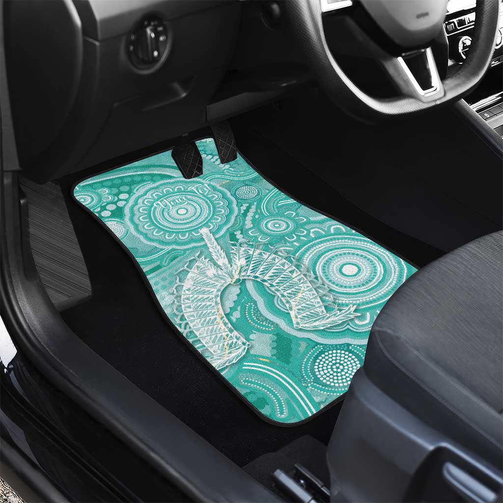 50 Years Deadly NAIDOC Week 2026 Personalised Car Mats Dhari Cyan Indigenous Art