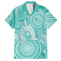 50 Years Deadly NAIDOC Week 2026 Personalised Hawaiian Shirt Dhari Cyan Indigenous Art