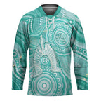 50 Years Deadly NAIDOC Week 2026 Personalised Hockey Jersey Dhari Cyan Indigenous Art