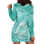 50 Years Deadly NAIDOC Week 2026 Personalised Hoodie Dress Dhari Cyan Indigenous Art