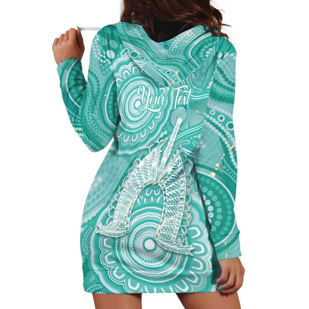 50 Years Deadly NAIDOC Week 2026 Personalised Hoodie Dress Dhari Cyan Indigenous Art