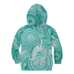 50 Years Deadly NAIDOC Week 2026 Personalised Kid Hoodie Dhari Cyan Indigenous Art