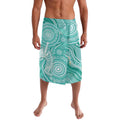 50 Years Deadly NAIDOC Week 2026 Personalised Lavalava Dhari Cyan Indigenous Art