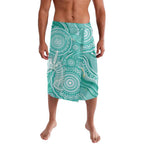 50 Years Deadly NAIDOC Week 2026 Personalised Lavalava Dhari Cyan Indigenous Art